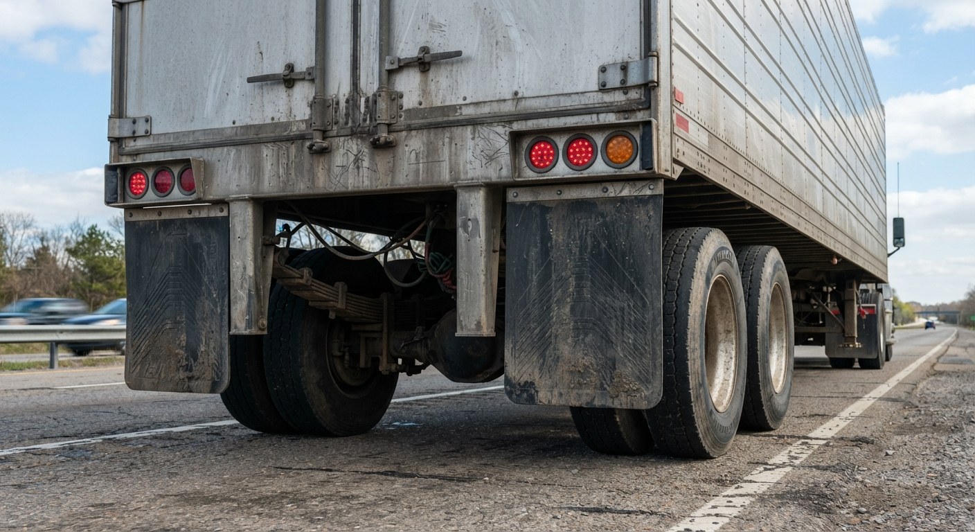 A driver completing an inspection